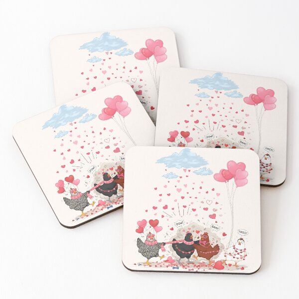 Item preview, Funny Chickens Celebrating Love designed and sold by mennawagih7.