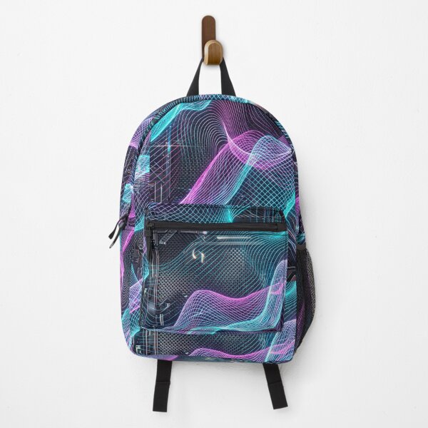 Item preview, Cyberpunk Holographic Laser Grid - Futuristic Digital Wall Art designed and sold by Pollock.