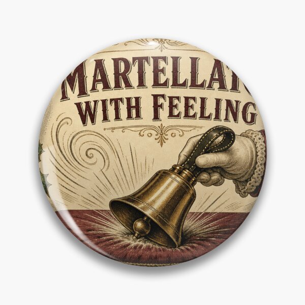 Item preview, Martellato With Feeling Funny Handbell Technique Christmas Badge designed and sold by BoosterShop.