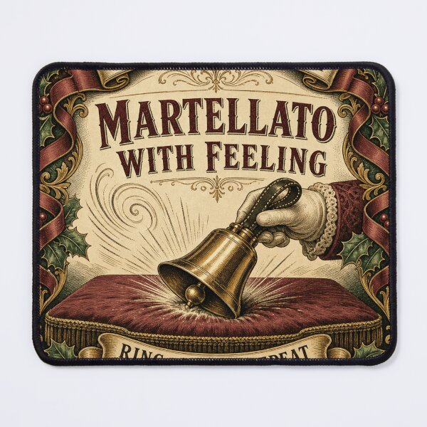 Item preview, Martellato With Feeling Funny Handbell Technique Christmas Badge designed and sold by BoosterShop.