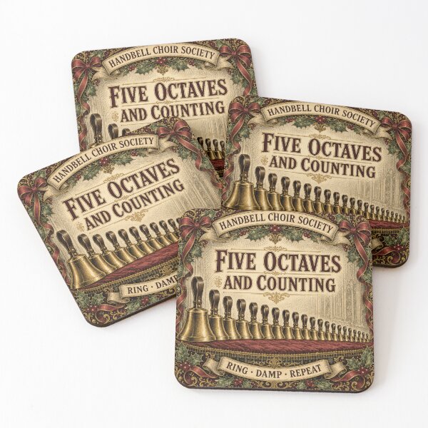Item preview, Five Octaves And Counting Handbells Set Victorian Christmas Emblem designed and sold by BoosterShop.