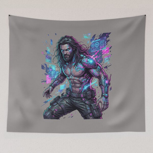 Item preview, Intense Portrait of Bearded Actor with Body Art-73 designed and sold by ChristiSchafe.
