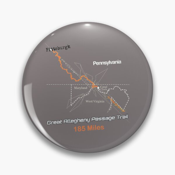 Item preview, Great Allegheny Passage Trail 185 Miles Map-53 designed and sold by MichaelStol.