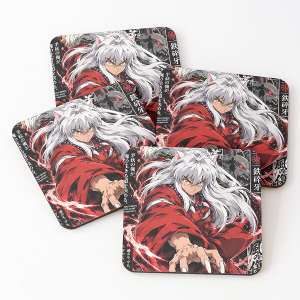 Item preview, Inuyasha | White Haired Demon Warrior | Red Kimono Samurai Fantasy Anime Art designed and sold by Dyan4.