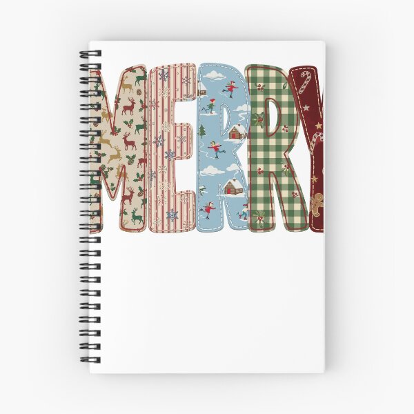 Item preview, Merry Christmas Vintage Patchwork Letters Winter Holiday Patterns designed and sold by JOSUQ.