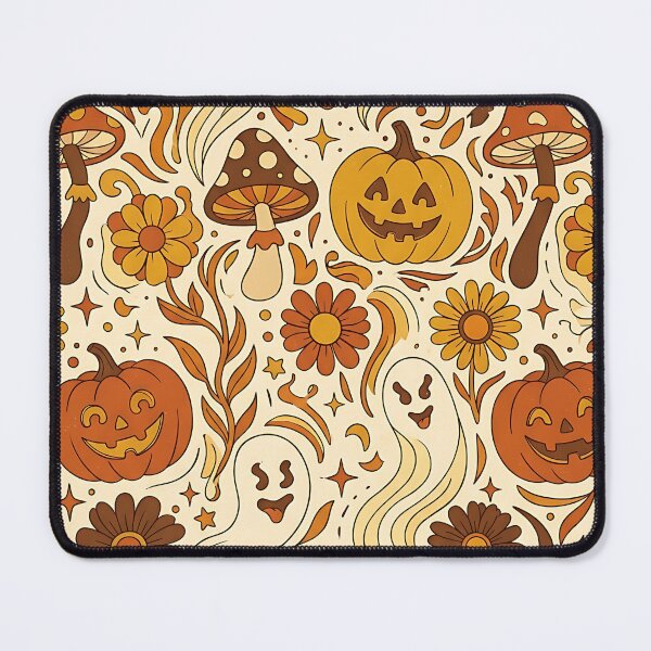 Item preview, Retro 70s Groovy Halloween Pumpkin Pattern designed and sold by wallpapersarts.