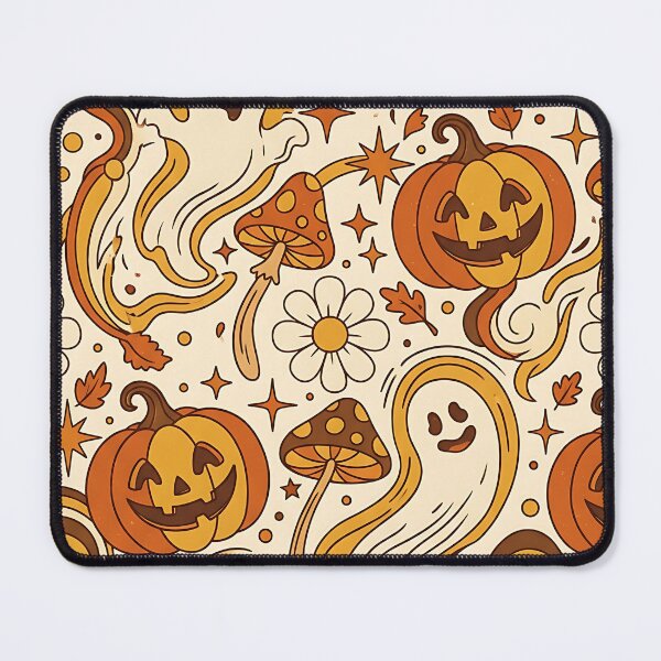 Item preview, Retro 70s Groovy Halloween Pumpkin Pattern designed and sold by wallpapersarts.