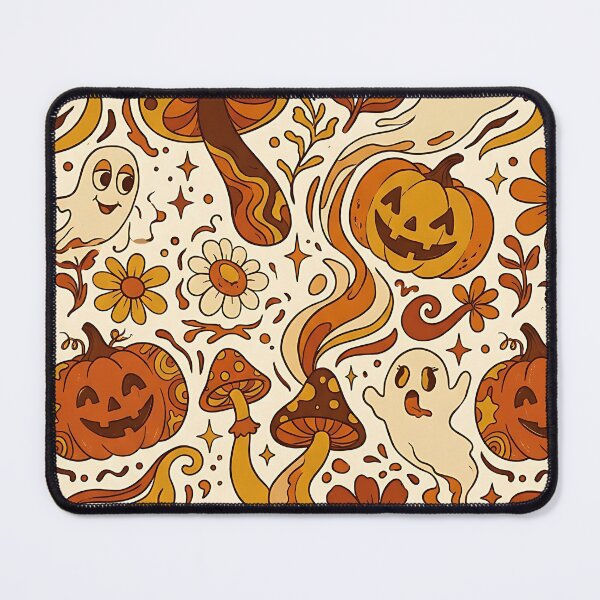 Item preview, Retro 70s Groovy Halloween Pumpkin Pattern designed and sold by wallpapersarts.