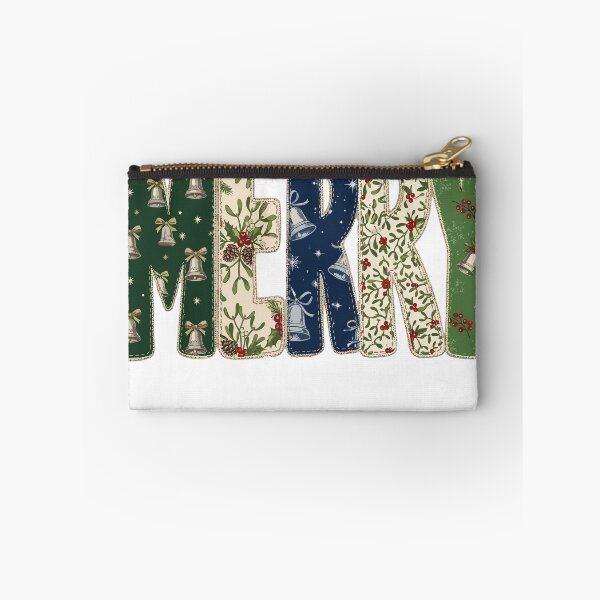 Item preview, Merry Christmas Rustic Typography Evergreen Holly Pattern Lettering designed and sold by JOSUQ.