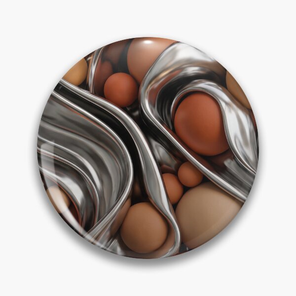 Item preview, 3D Liquid Chrome Spheres - Modern Fluid Abstract Wall Art designed and sold by Pollock.