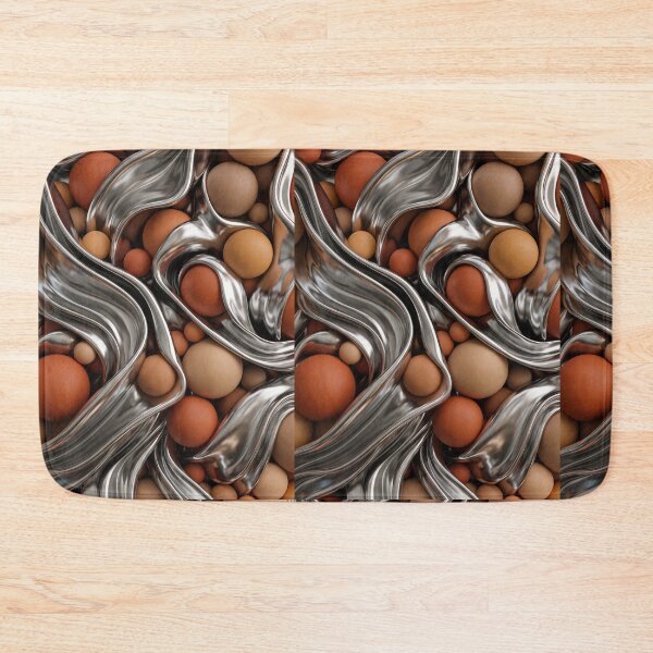 Item preview, 3D Liquid Chrome Spheres - Modern Fluid Abstract Wall Art designed and sold by Pollock.