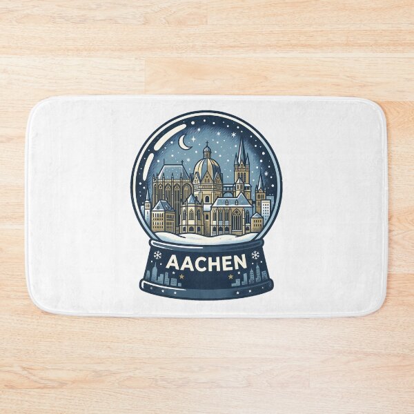 Item preview, Vintage Aachen Snow Globe Travel Badge designed and sold by k3rstman1.