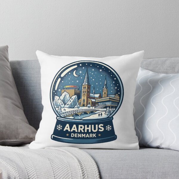 Item preview, Vintage Aarhus Snow Globe Travel Badge designed and sold by k3rstman1.