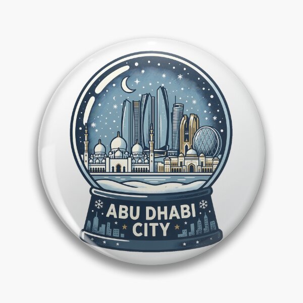 Item preview, Vintage Abu Dhabi Snow Globe Travel Badge designed and sold by k3rstman1.