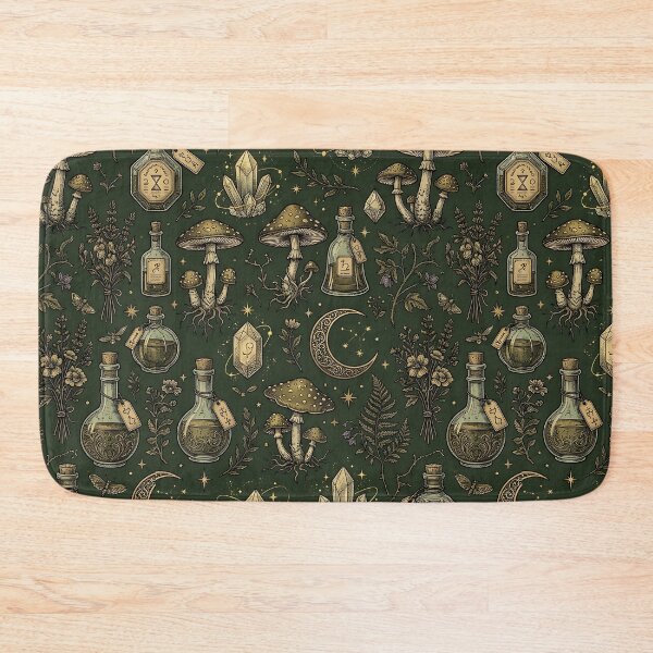 Artikelvorschau, Witchy Apothecary Potions Botanical Halloween Pattern entworfen und verkauft von wallpapersarts.