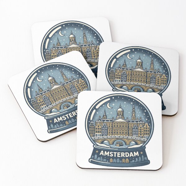 Item preview, Vintage Amsterdam1 Snow Globe Travel Badge designed and sold by k3rstman1.