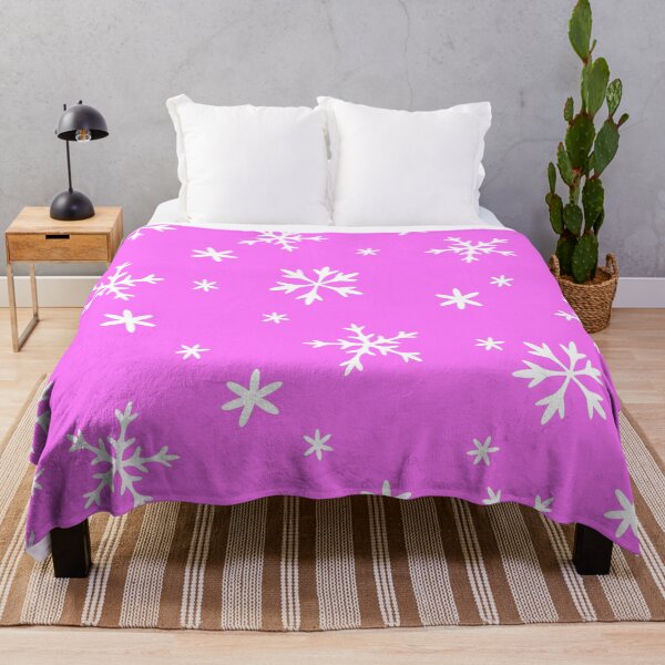 Item preview, Christmas Snowflakes Pattern On Bright Holiday Pink designed and sold by DEC02.