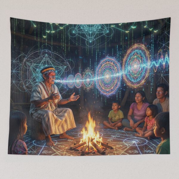 Item preview, Ancestral Wisdom · Shamanic Journey | Sacred Visionary Psychedelia designed and sold by RoninGangStudio.