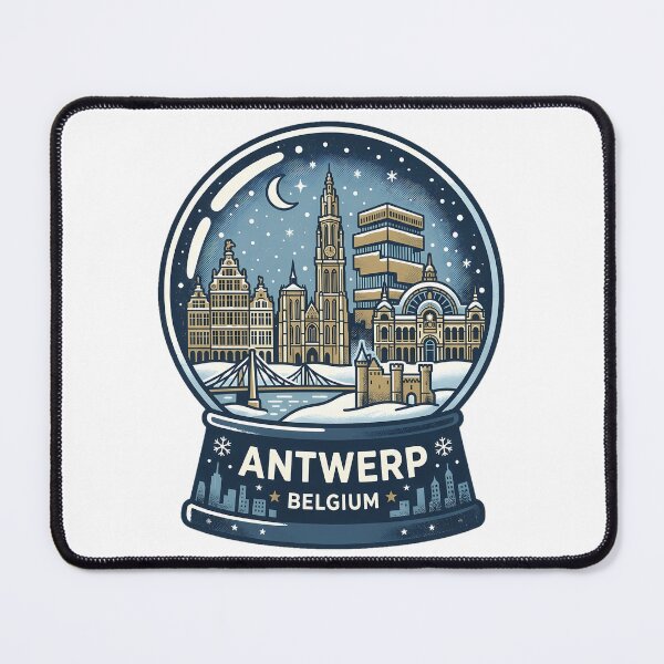 Item preview, Vintage Antwerp Snow Globe Travel Badge designed and sold by k3rstman1.
