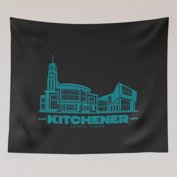 Item preview, Kitchener Ontario Canada Line Art Landmark Poster designed and sold by CMYKStudio.