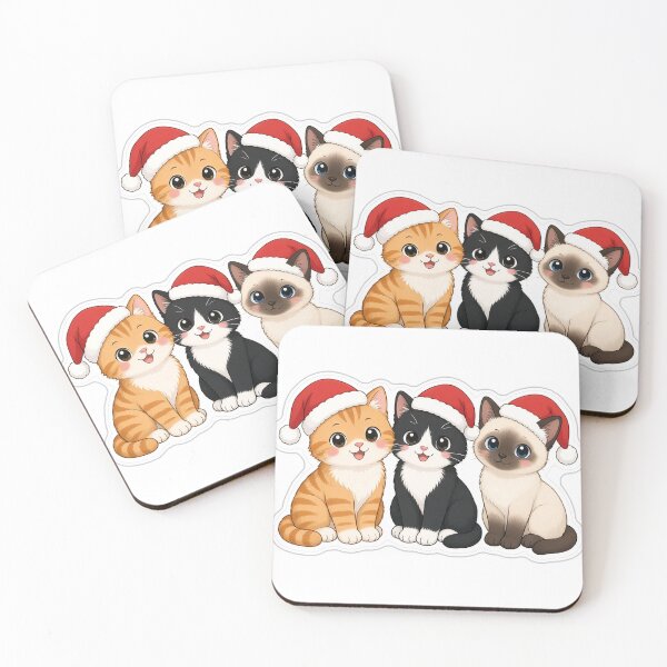Item preview, Christmas Cats in Santa Hats Sticker Pack designed and sold by kilat42.