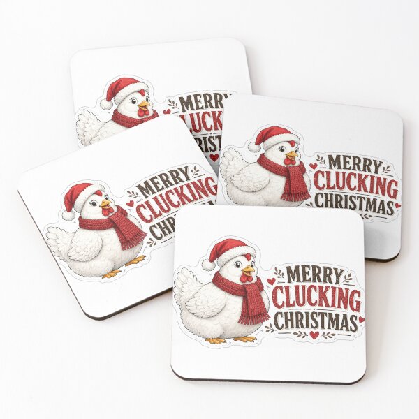 Item preview, Merry Clucking Christmas Chicken Sticker designed and sold by kilat42.