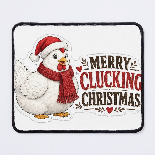Item preview, Merry Clucking Christmas Chicken Sticker designed and sold by kilat42.