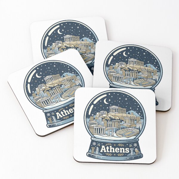Item preview, Vintage Athens 1 Snow Globe Travel Badge designed and sold by k3rstman1.