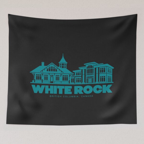 Item preview, White Rock British Columbia Canada Line Art Landmark Poster designed and sold by CMYKStudio.
