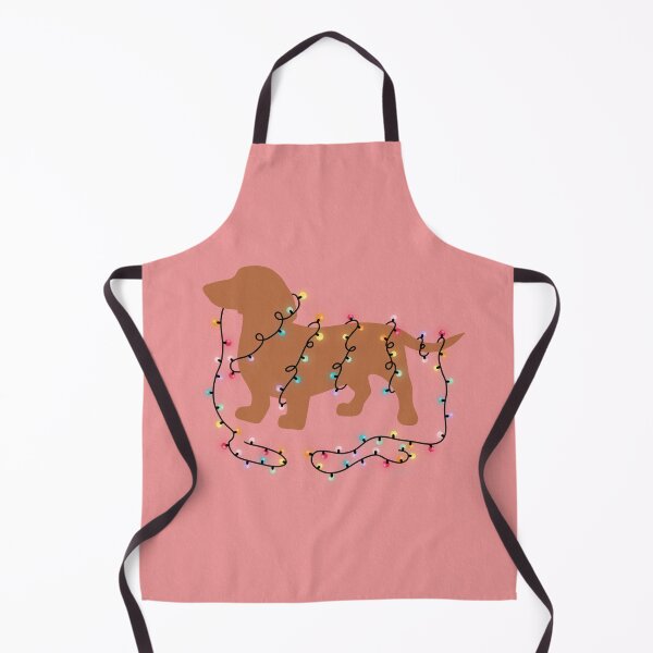 Item preview, Dachshund with Christmas lights pink designed and sold by Ana Gorozpe.