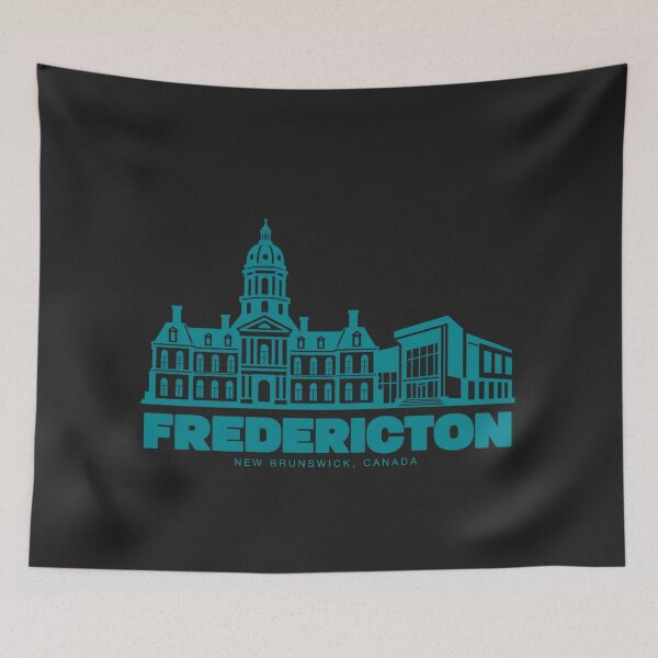 Item preview, Fredericton New Brunswick Canada Line Art Landmark Poster designed and sold by CMYKStudio.