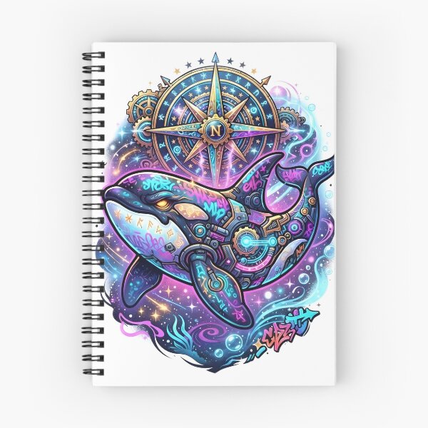 Item preview, Flying Orca Art, Winged Whale with Compass designed and sold by Terra Nova Collective.