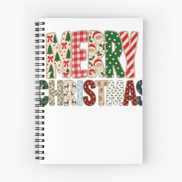 Item preview, Merry Christmas Two Line Patchwork Lettering Trees Santa Holiday Patterns designed and sold by JOSUQ.