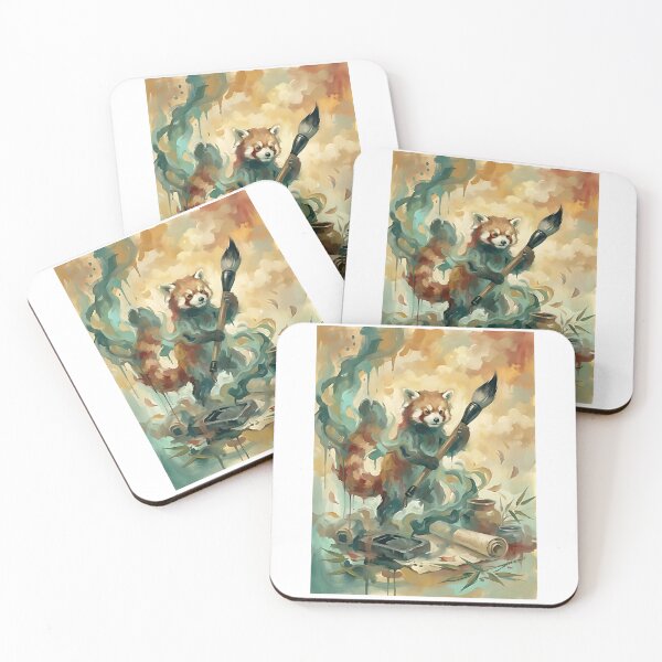 Item preview, Red Panda Calligraphy Artist designed and sold by PictoVibe.