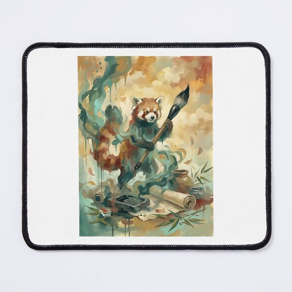 Item preview, Red Panda Calligraphy Artist designed and sold by PictoVibe.