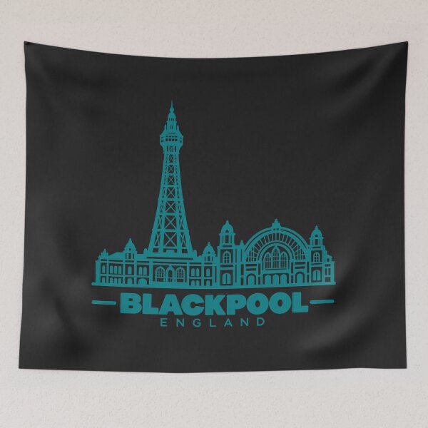 Item preview, Blackpool England Line Art Landmark Poster designed and sold by CMYKStudio.