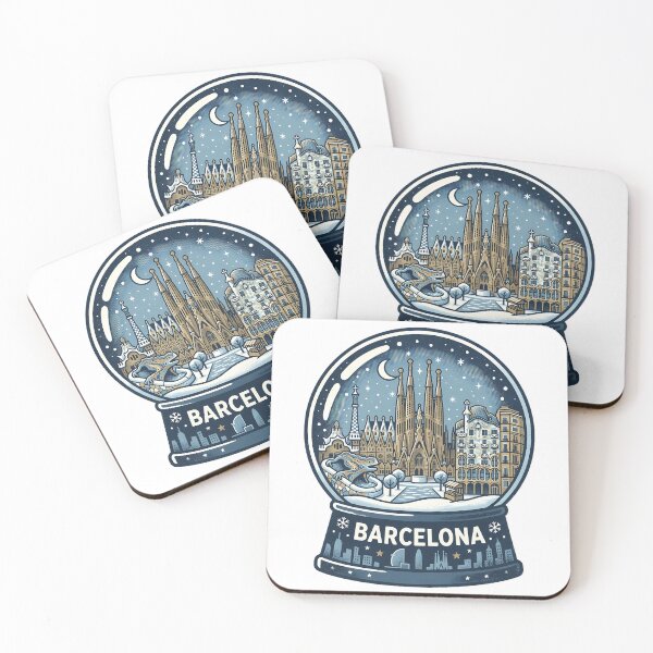 Item preview, Vintage Barcelona Snow Globe Travel Badge designed and sold by k3rstman1.