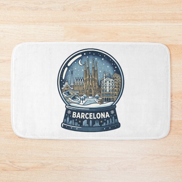 Item preview, Vintage Barcelona Snow Globe Travel Badge designed and sold by k3rstman1.