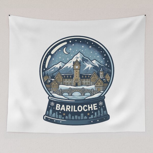 Item preview, Vintage Bariloche Snow Globe Travel Badge designed and sold by k3rstman1.