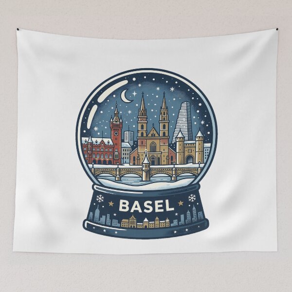 Item preview, Vintage Basel Snow Globe Travel Badge designed and sold by k3rstman1.