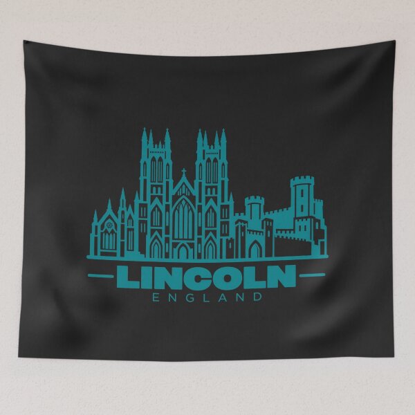 Item preview, Lincoln England Line Art Landmark Poster designed and sold by CMYKStudio.