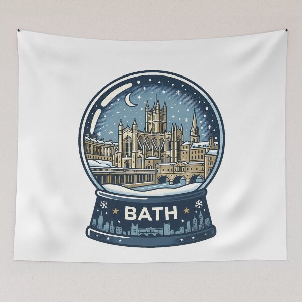 Item preview, Vintage Bath Snow Globe Travel Badge designed and sold by k3rstman1.