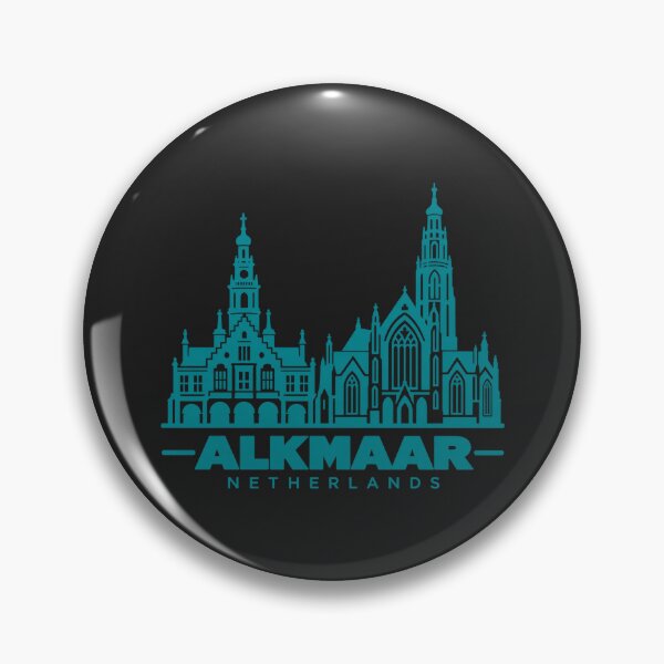 Item preview, Alkmaar Netherlands Line Art Landmark Poster designed and sold by CMYKStudio.