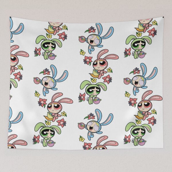 Item preview, Cute Bunny Onesie Heroines Easter Vibe - Y2K Retro Cartoon Trio designed and sold by Billy Morfo™.
