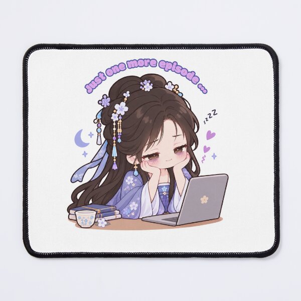 Item preview, Sleepy C-drama Addict Chibi Girl designed and sold by momof3trades.