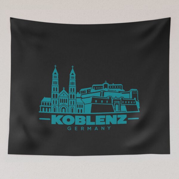 Item preview, Koblenz Germany Line Art Landmark Poster designed and sold by CMYKStudio.
