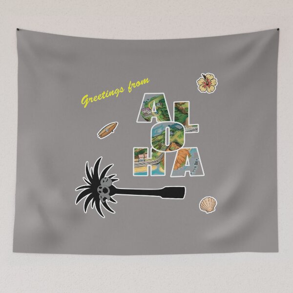 Item preview, Greetings from ALOLA Postcard Palm Tree-36 designed and sold by KorneliaWeg.