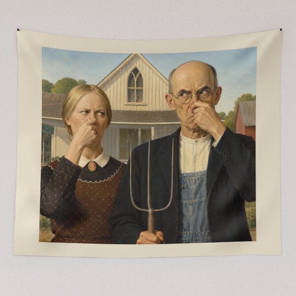 Item preview, American Gothic Smells Something Awful Parody designed and sold by SHHCreations.