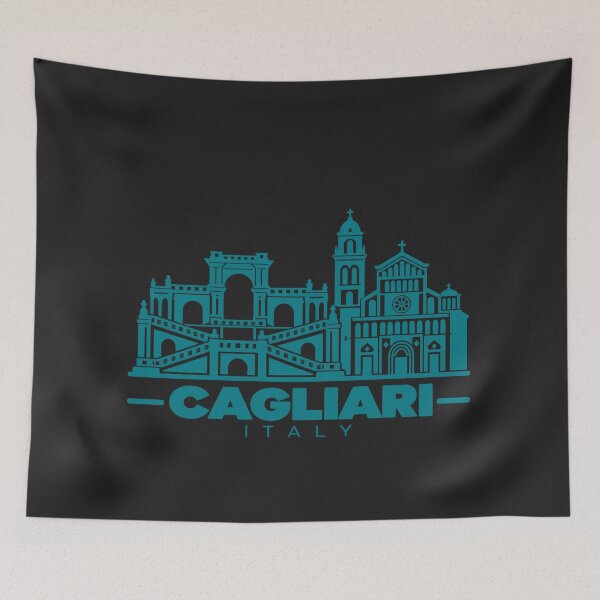 Item preview, Cagliari Italy Line Art Landmark Poster designed and sold by CMYKStudio.