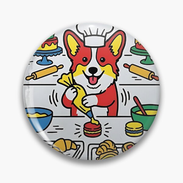 Item preview, Corgi French Pastry Chef designed and sold by PictoVibe.